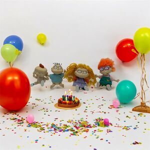 Vintage 1997 Toy Rugrats Action Figures by Mattel Nickelodeon Dolls Lot 4 As-Is